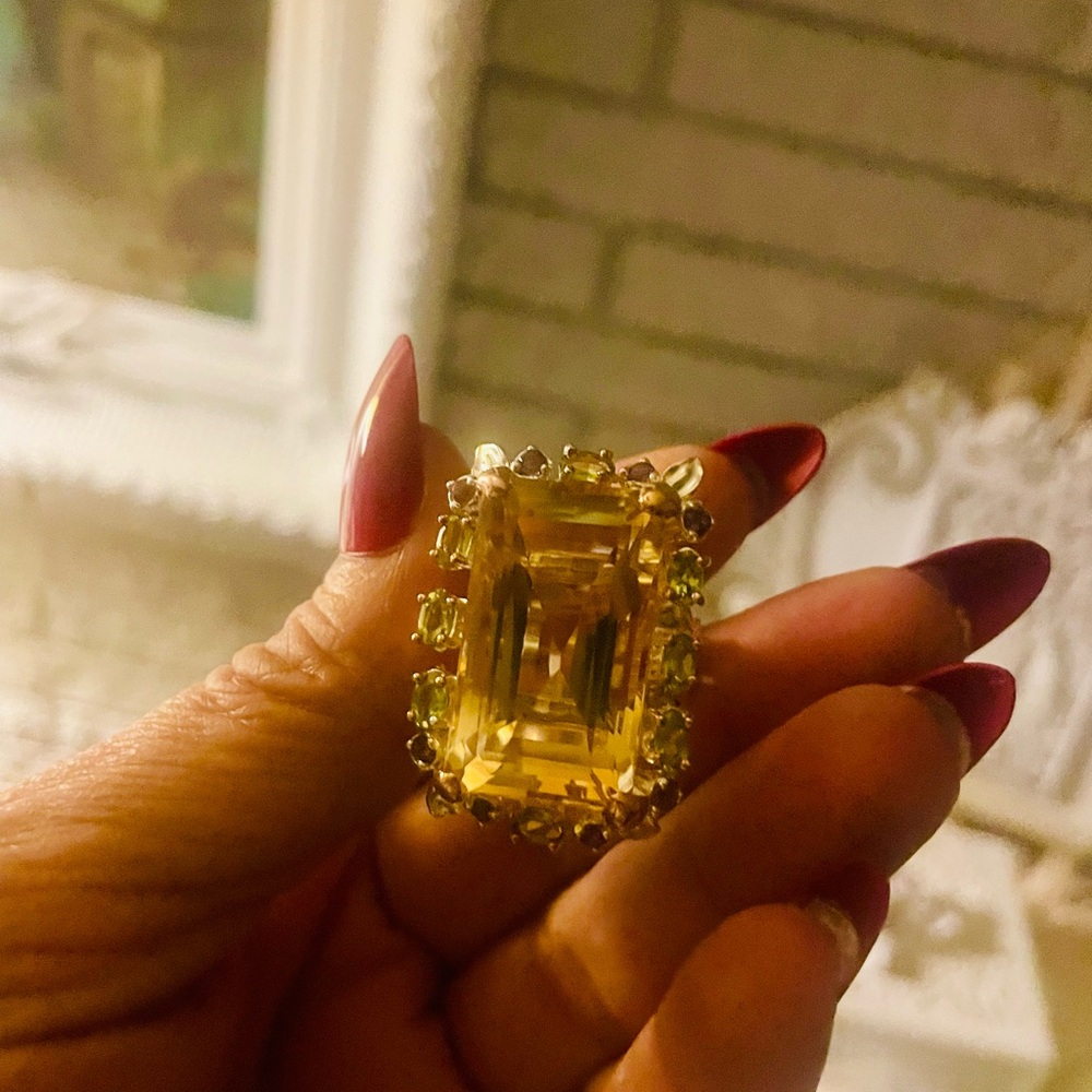 Citrine and gemstone ring - Picture 12 of 16